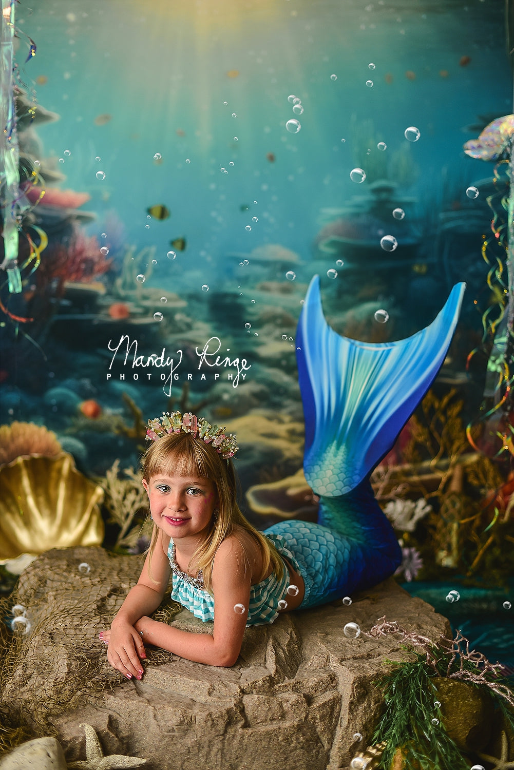 Kate Sommer-Unterwasser-Riff-Hintergrund+Riff-Gummibodenmatte - Kate Backdrop.de