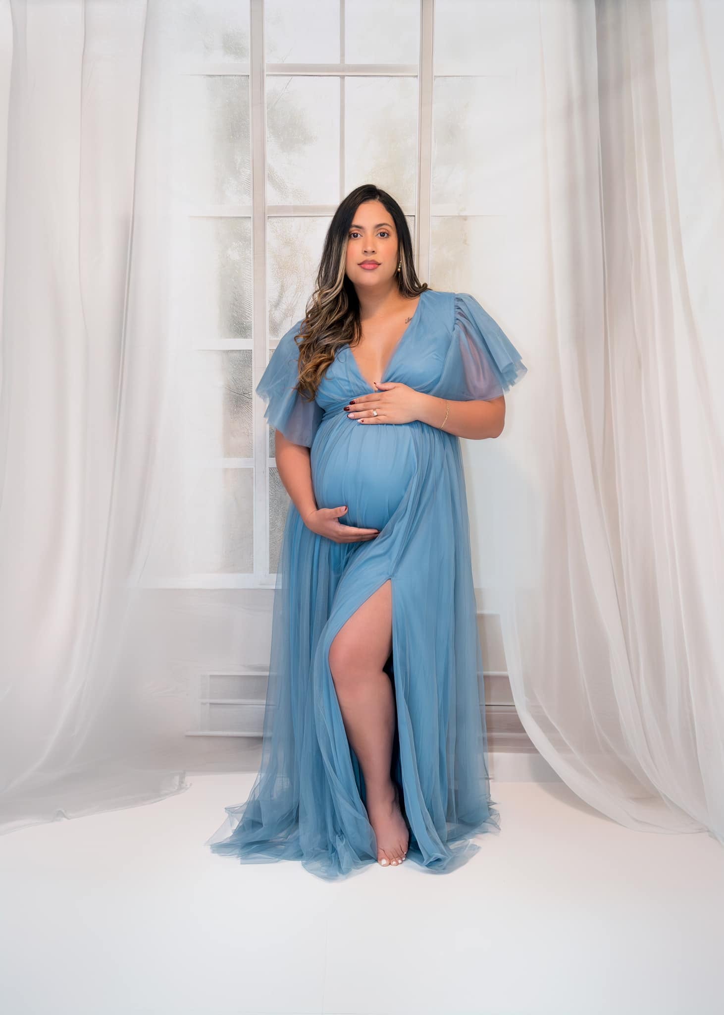 Kate Frühling Weiße Vorhänge Fenster Raumhintergrund von Chain Photography - Kate Backdrop.de