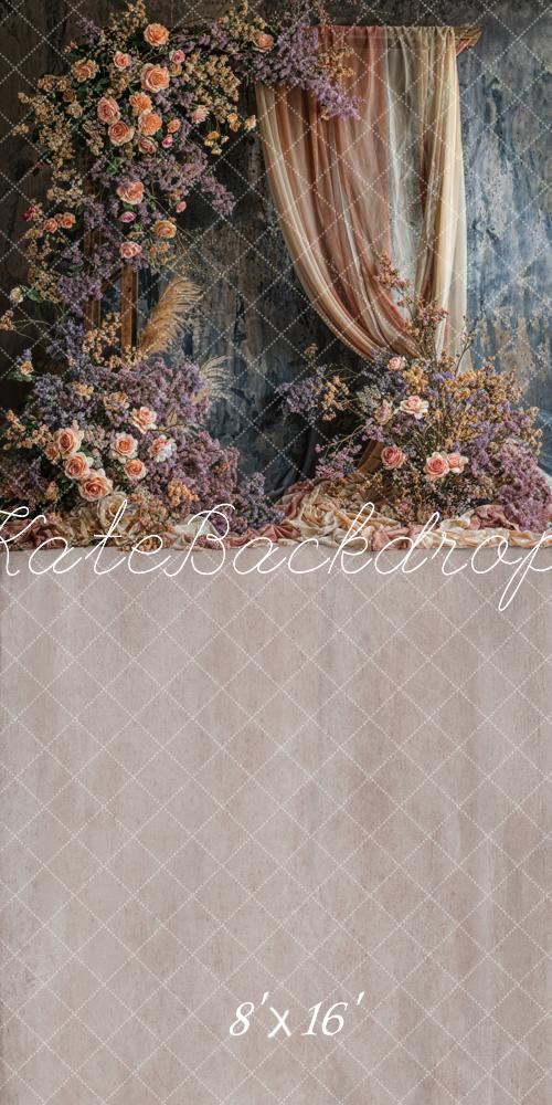 Kate Kombi Hochzeit Blumenbogen Vorhang Vintage Hintergrund Entworfen von Emetselch - Kate Backdrop.de