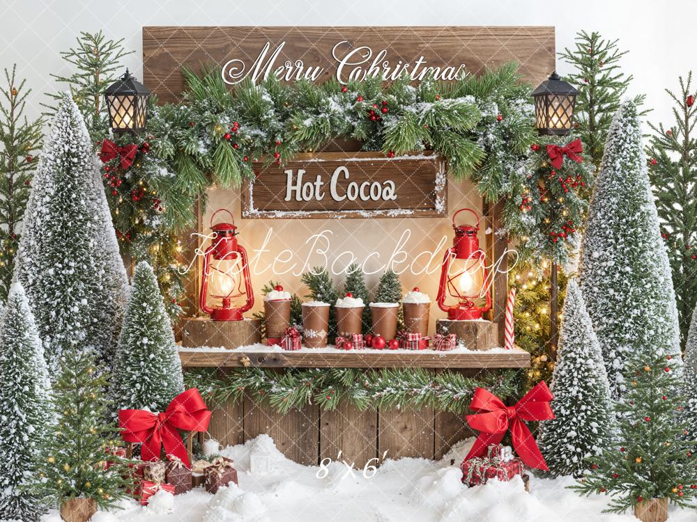 Kate Weihnachten Heiße Schokolade Bar Schnee Hintergrund Entworfen von Emetselch - Kate Backdrop.de
