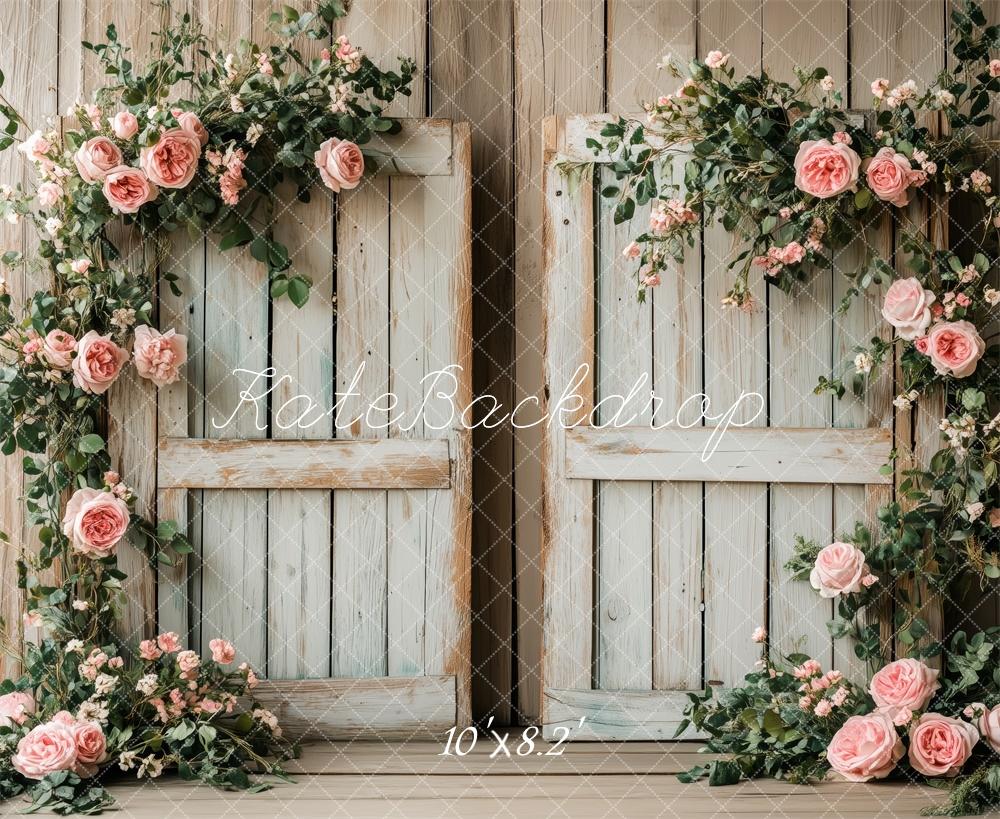 ⚡Blitzangebote #3-Kate Hochzeit Fenster Rosen Pastell Hintergrund Entworfen von Patty Roberts - Kate Backdrop.de