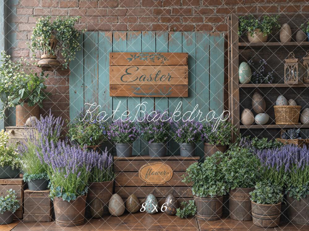 Kate Ostern Blumen Holz Rustikal Hintergrund Entworfen von Emetselch - Kate Backdrop.de