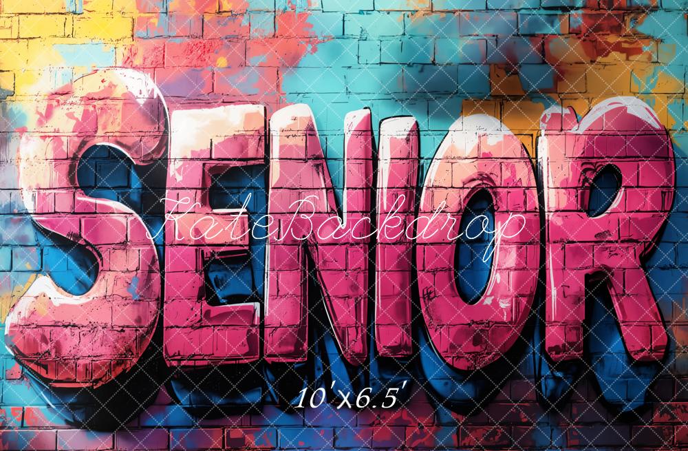 Kate Abschlusszeit Senior Graffiti Bunt Hintergrund Entworfen von Emetselch
