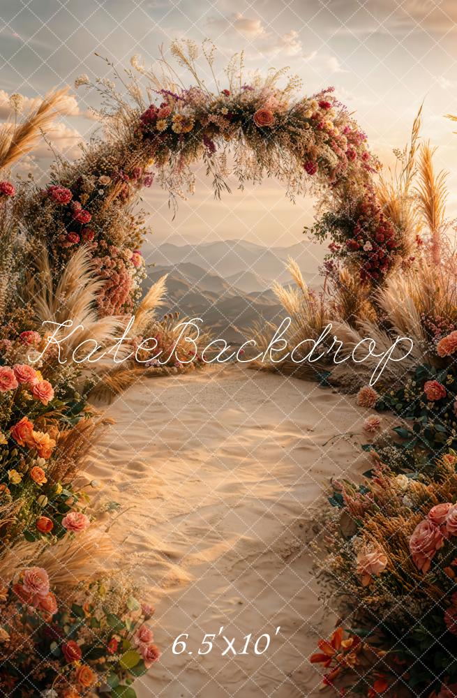Kate Herbst Hochzeit Blumen Bogen Boho Hintergrund Entworfen von Emetselch
