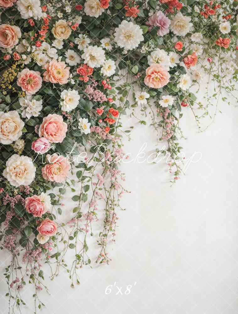 Kate Blumen Ranken Pastell Hintergrund Entworfen von Emetselch - Kate Backdrop.de