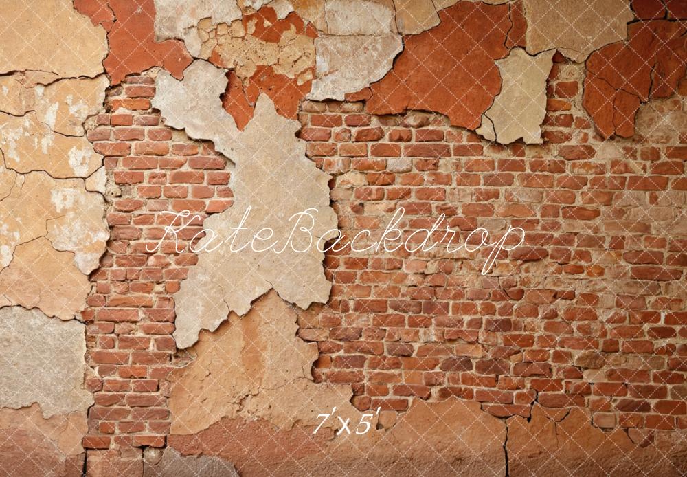 Kate Vintage Backstein Putz Braun Hintergrund Entworfen von Mini MakeBelieve