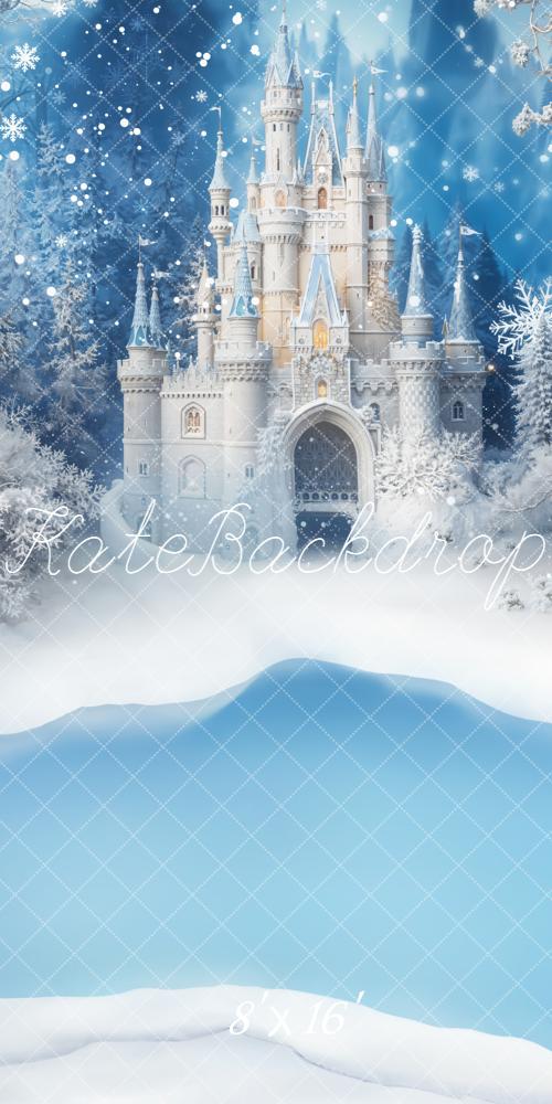 Kate Winter Schloss Wald Schnee Hintergrund Entworfen von Emetselch - Kate Backdrop.de