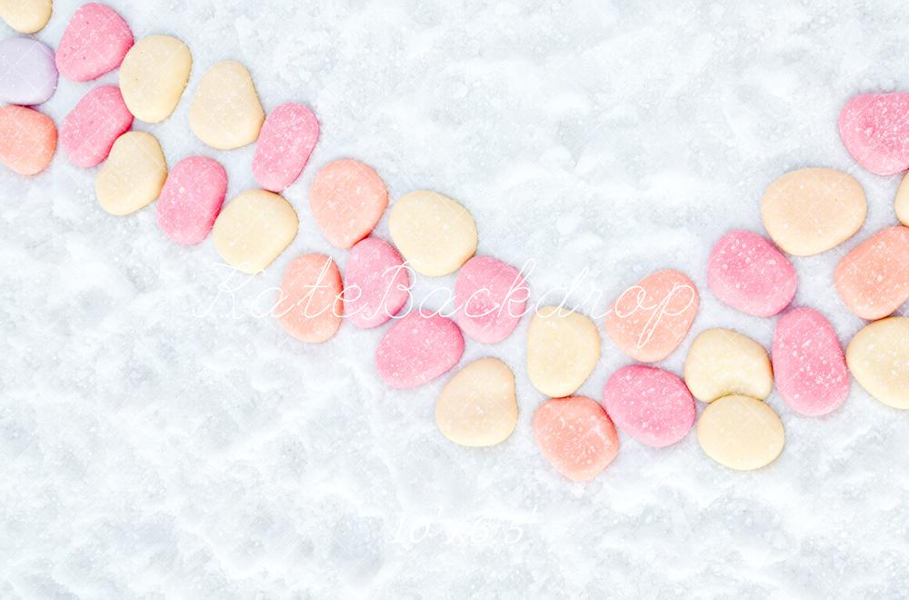 Kate Ostern Bunte Bonbons Weiß Hintergrund Entworfen von Patty Roberts