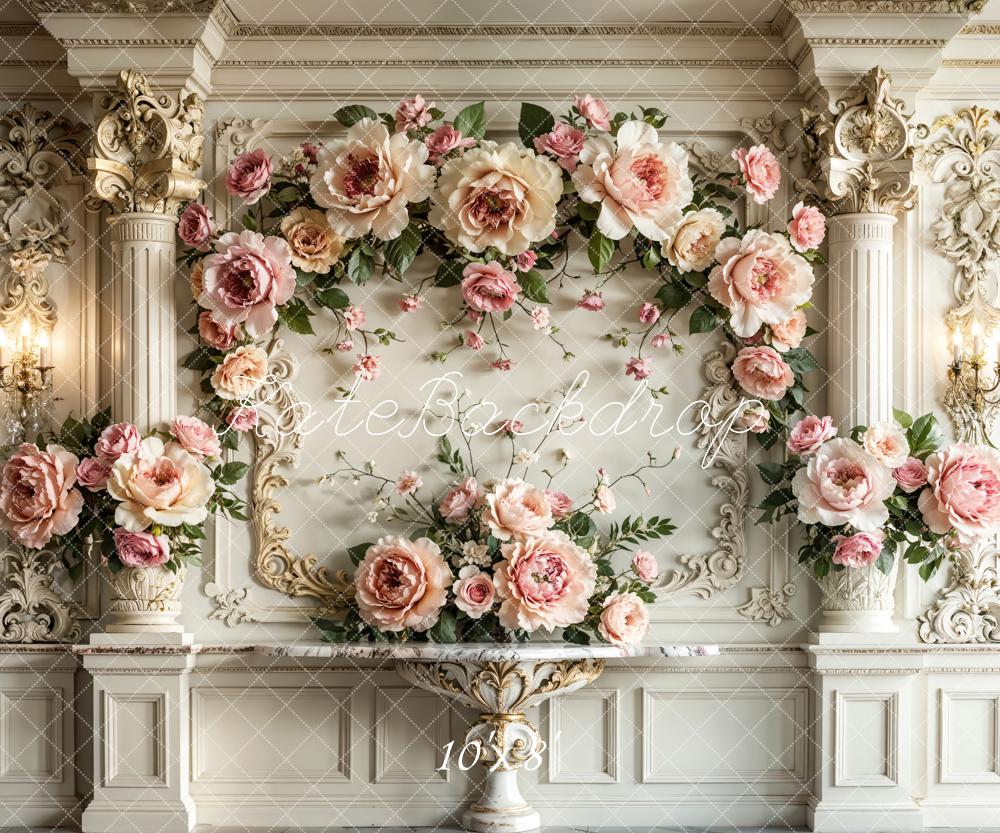 Kate Hochzeit Große Blumen Barock Hintergrund Entworfen von Emetselch - Kate Backdrop.de