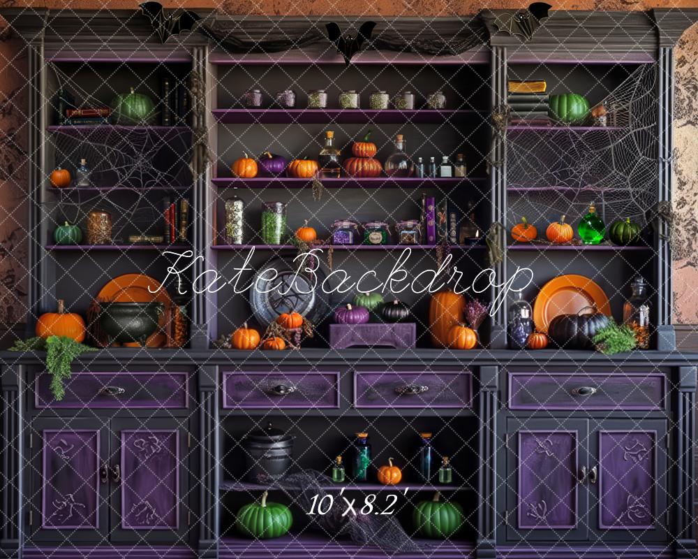 Kate Halloween Regal Kürbisse Lila Hintergrund Entworfen von Mandy Ringe - Kate Backdrop.de