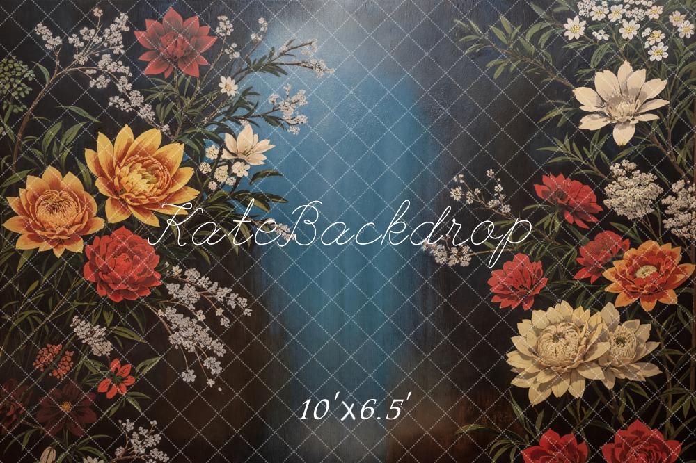 Kate Blumen Muster Vintage Hintergrund Entworfen von GQ - Kate Backdrop.de