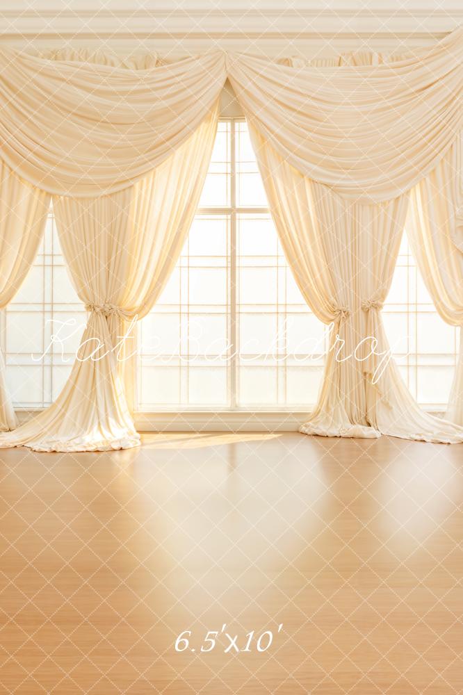 Kate Eleganz Fenster Gardinen Beige Hintergrund Entworfen von Emetselch - Kate Backdrop.de