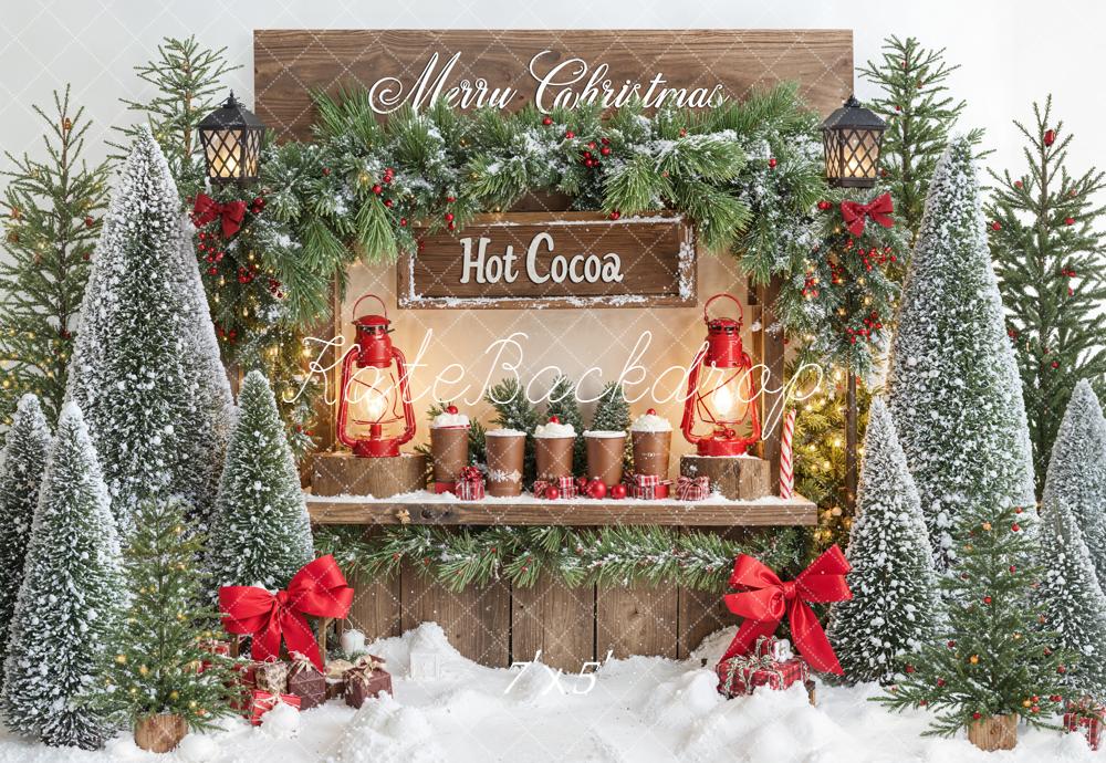 Kate Weihnachten Heiße Schokolade Bar Schnee Hintergrund Entworfen von Emetselch - Kate Backdrop.de