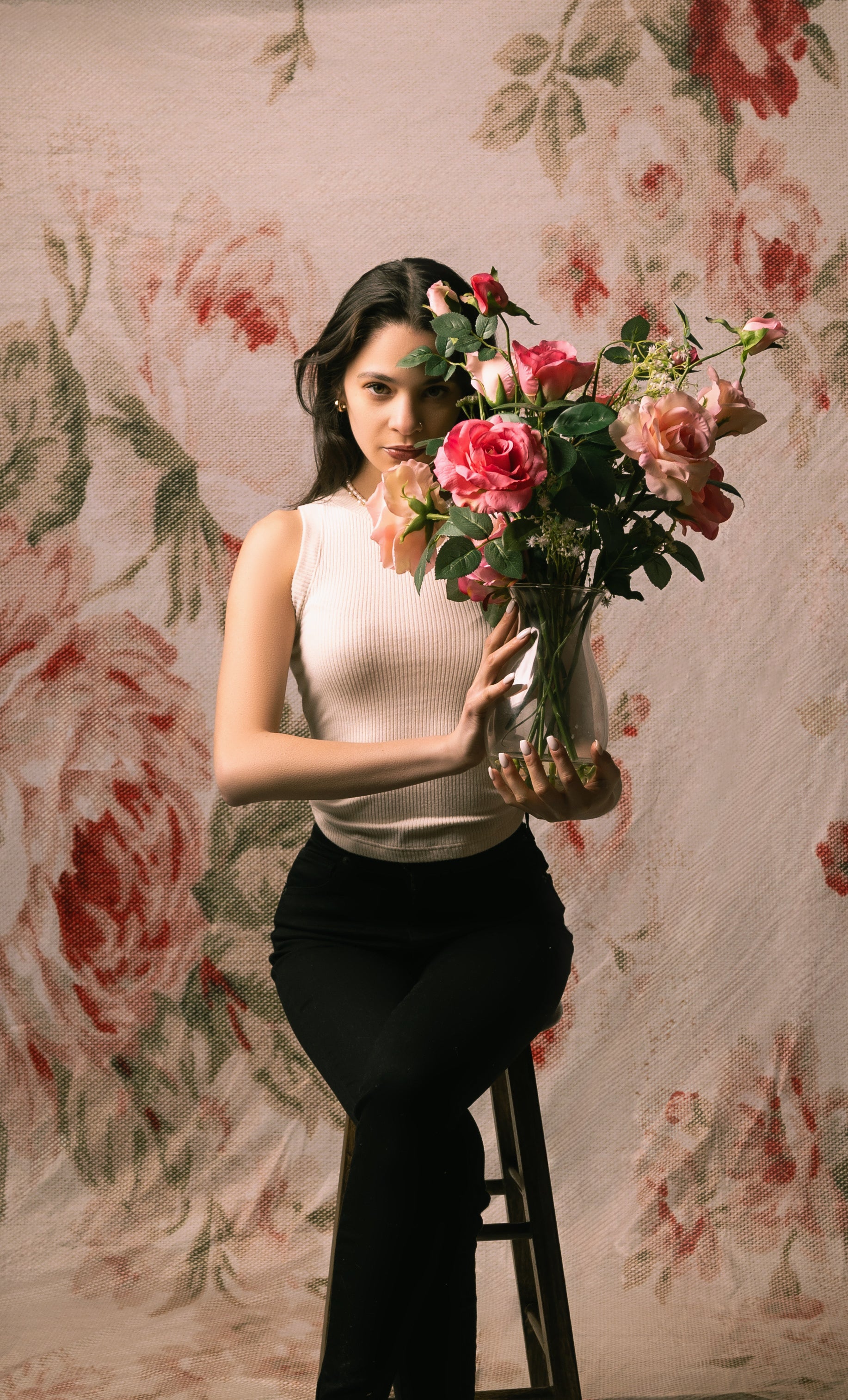 Kate blume Weiß Wandhintergründe Muttertag für Kinderfotografie - Kate Backdrop.de