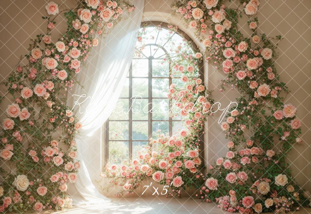 Kate Hochzeit Fenster Rosen Romantisch Hintergrund Entworfen von Emetselch