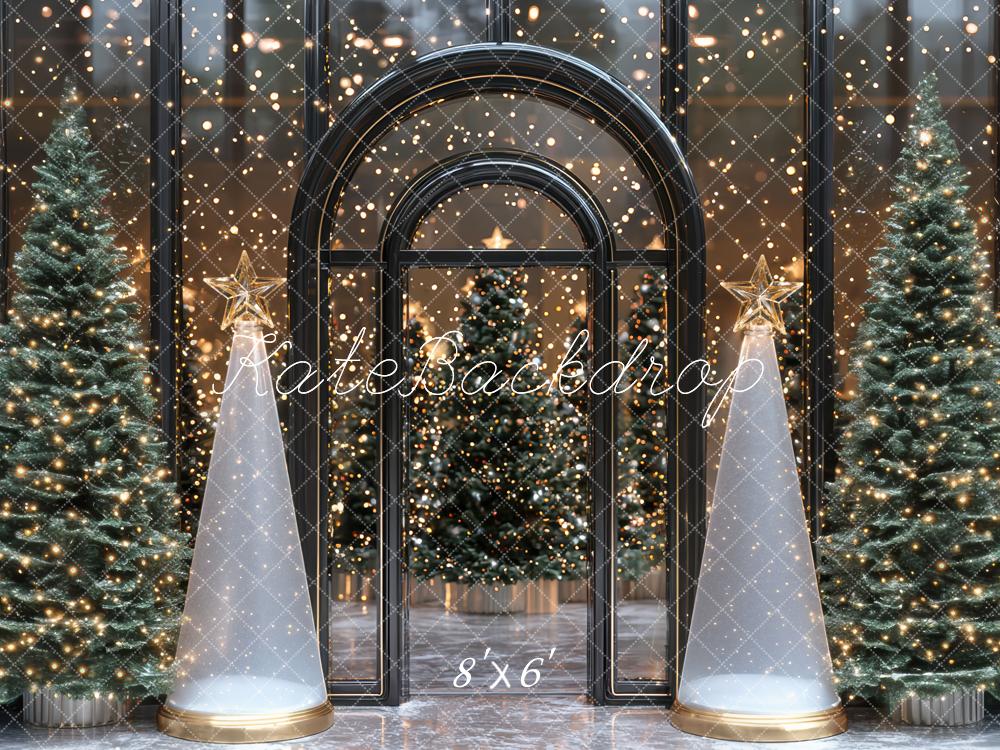 Kate Weihnachten Tannenbaum Bogen Modern Hintergrund Entworfen von Mini MakeBelieve - Kate Backdrop.de