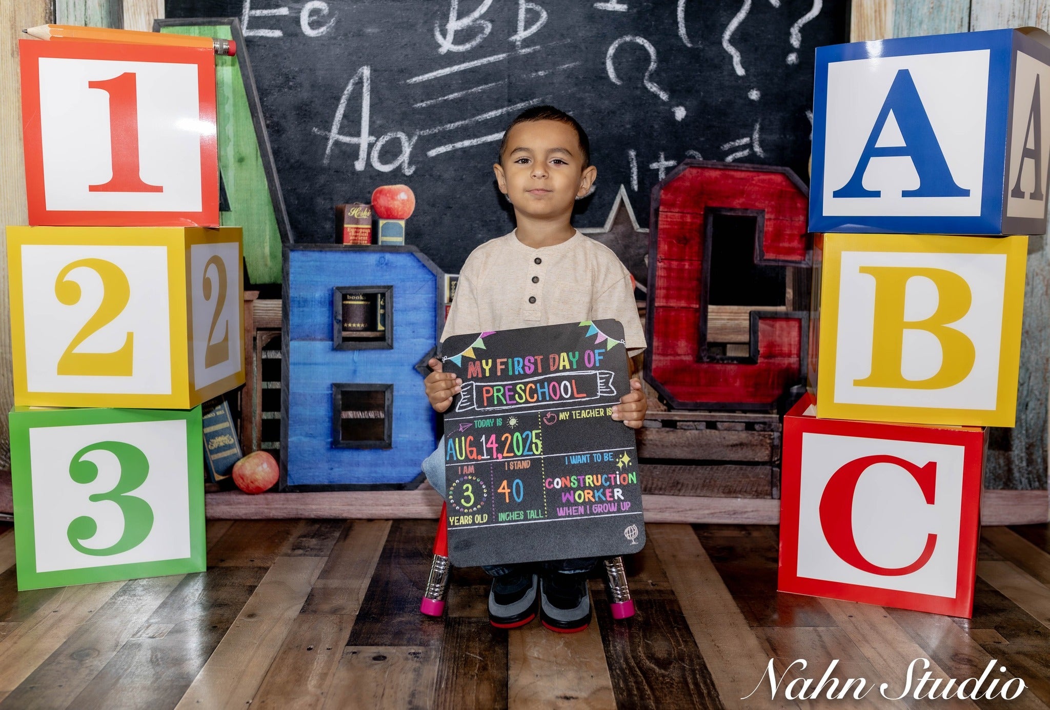 Kate schulanfang Schule Sommer Tafel Bunter ABC Hintergrund Geburtstag von Emetselch - Kate Backdrop.de
