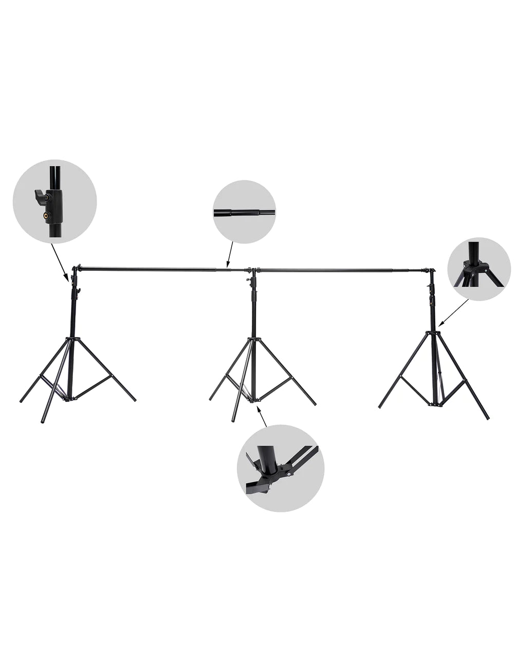 Kate 6x3m Rahmenständer für Raumset (einschließlich 8 Clips + eine Tragetasche) - Kate Backdrop.de