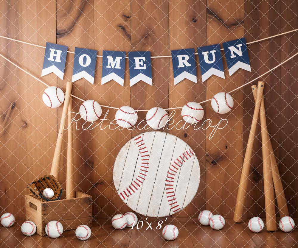 Kate Baseball Schläger Bälle Holz Braun Hintergrund Entworfen von Emetselch