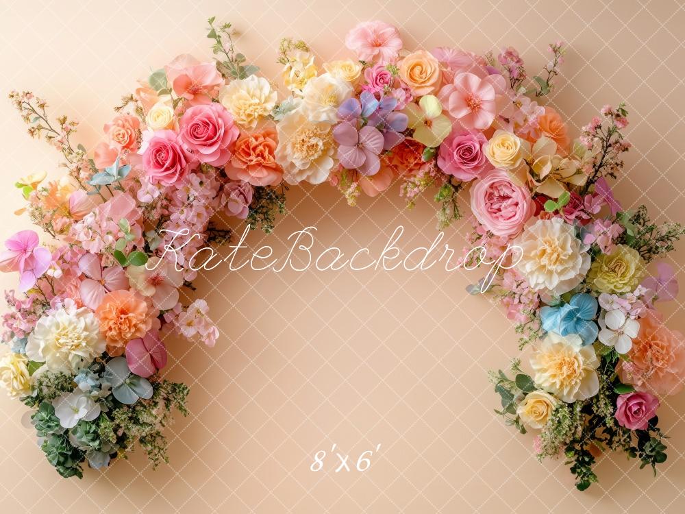 Kate Blumenbogen Blumen Pastell Romantisch Hintergrund Entworfen von Patty Roberts