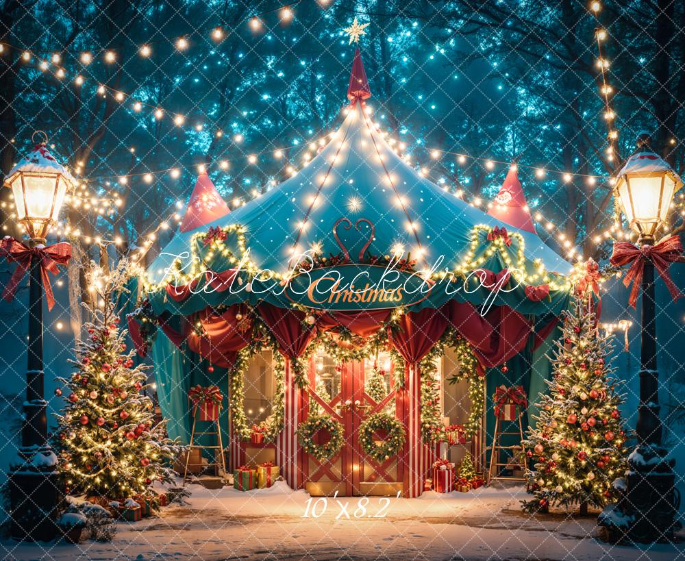Kate Weihnachten Zirkuszelt Lichter Vintage Hintergrund Entworfen von Emetselch - Kate Backdrop.de