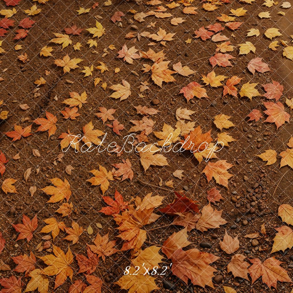 Kate Herbst Ahornblätter Boden Braun Hintergrund Entworfen von Emetselch