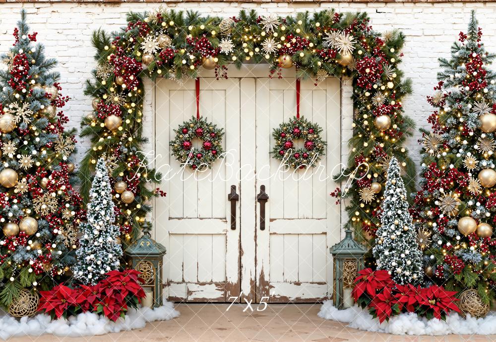 Kate Weihnachten Tür Tannenbaum Dekoration Hintergrund Entworfen von Emetselch - Kate Backdrop.de