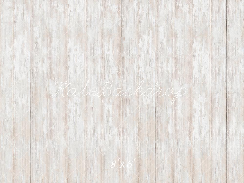 Kate Holz Bretter Weiß Vintage Hintergrund Entworfen von Kate Image