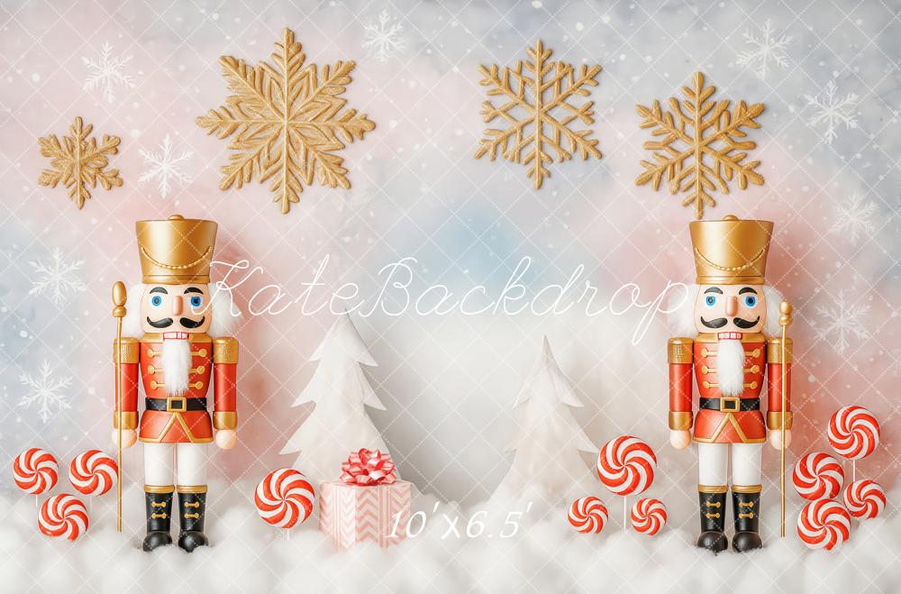 Kate Weihnachten Nussknacker Schneeflocken Zuckerwald Hintergrund Entworfen von Patty Roberts - Kate Backdrop.de