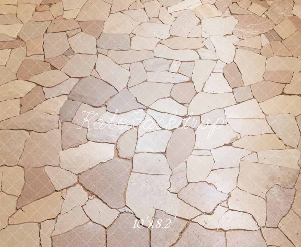 Kate Steinboden Mosaik Beige Hintergrund Entworfen von Kate Image