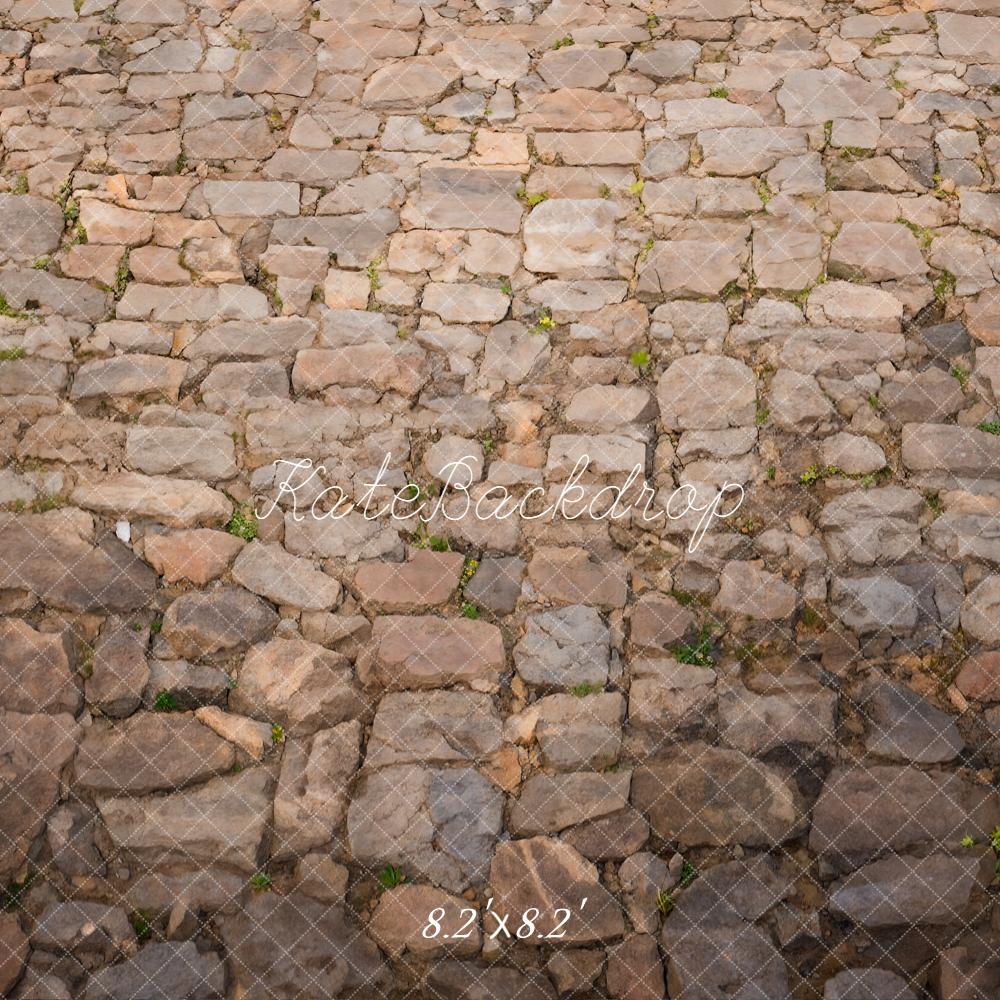 Kate Kopfsteinpflaster Stein Braun Hintergrund Entworfen von Emetselch - Kate Backdrop.de