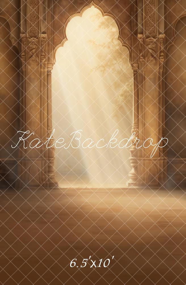 Kate Orientalisch Bogen Lichtstrahlen Braun Hintergrund Entworfen von GQ - Kate Backdrop.de