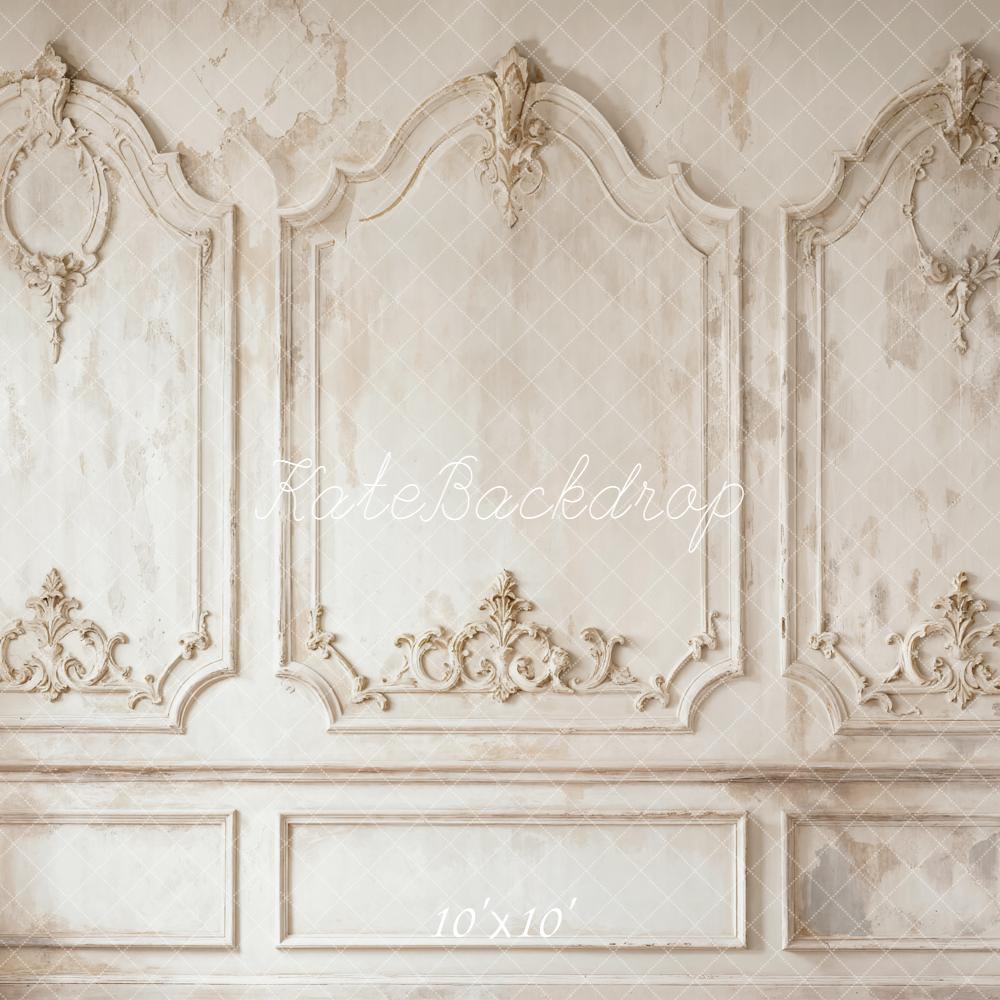Kate Vintage Barock Verzierungen Creme Hintergrund Entworfen von Kate Image - Kate Backdrop.de