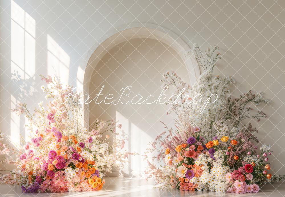 Kate Blumenbogen Farbmix Elegant Hintergrund Entworfen von Emetselch - Kate Backdrop.de