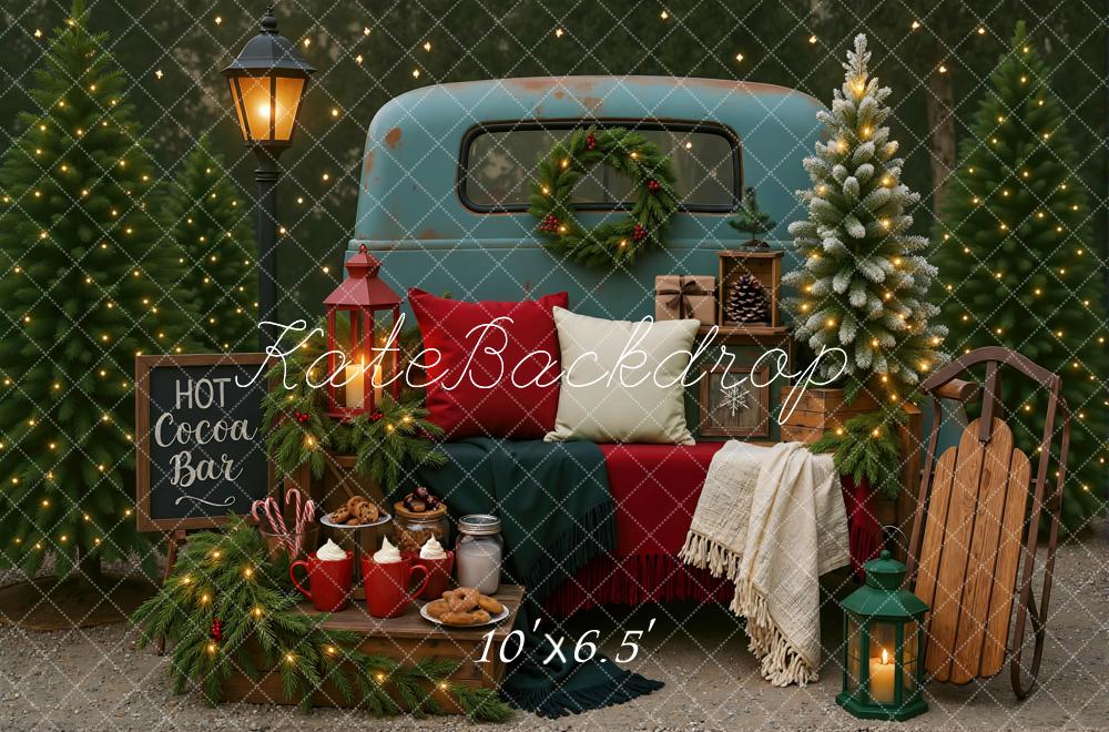 Kate Weihnachten Vintage Auto Tannenbaum Hintergrund Entworfen von Mini MakeBelieve - Kate Backdrop.de
