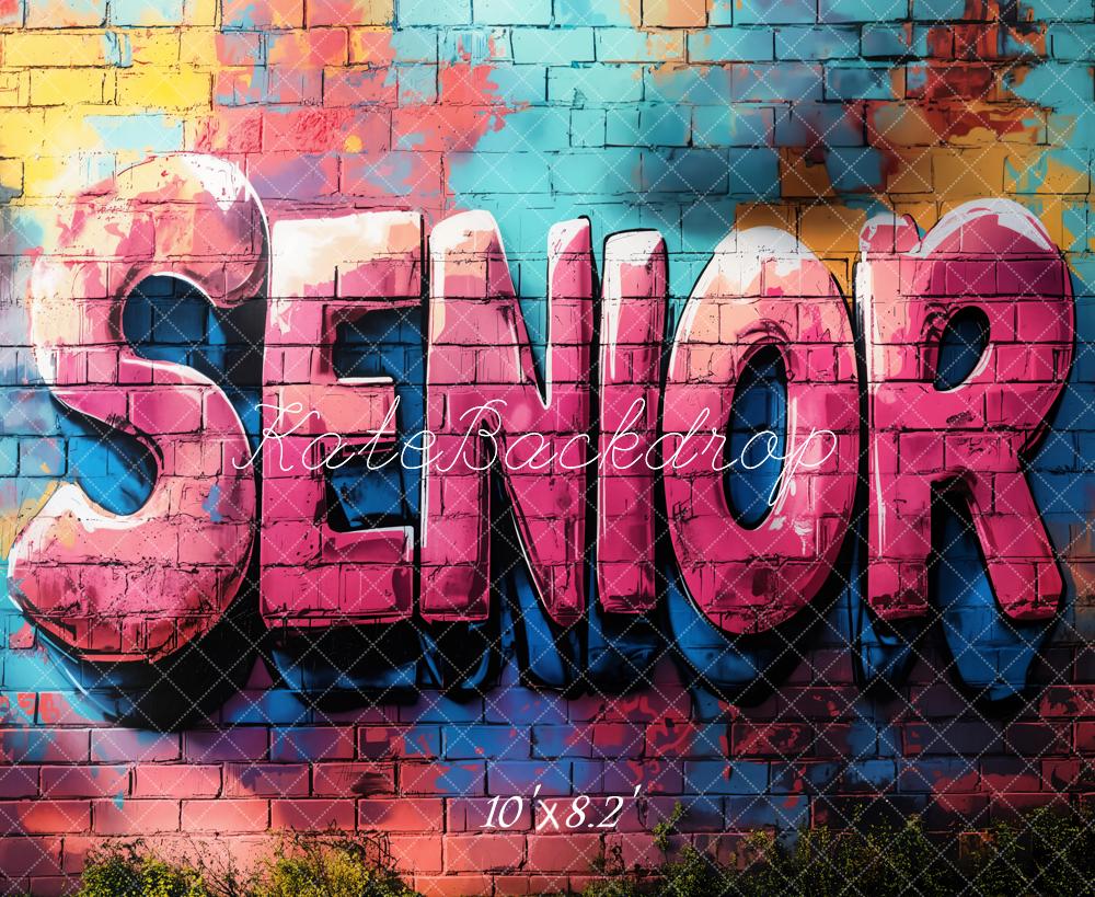 Kate Abschlusszeit Senior Graffiti Bunt Hintergrund Entworfen von Emetselch