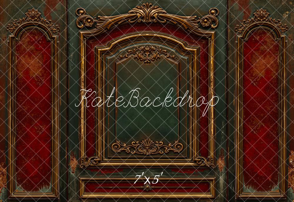 Kate Vintage Prunkrahmen Rot Grün Hintergrund Entworfen von Emetselch - Kate Backdrop.de