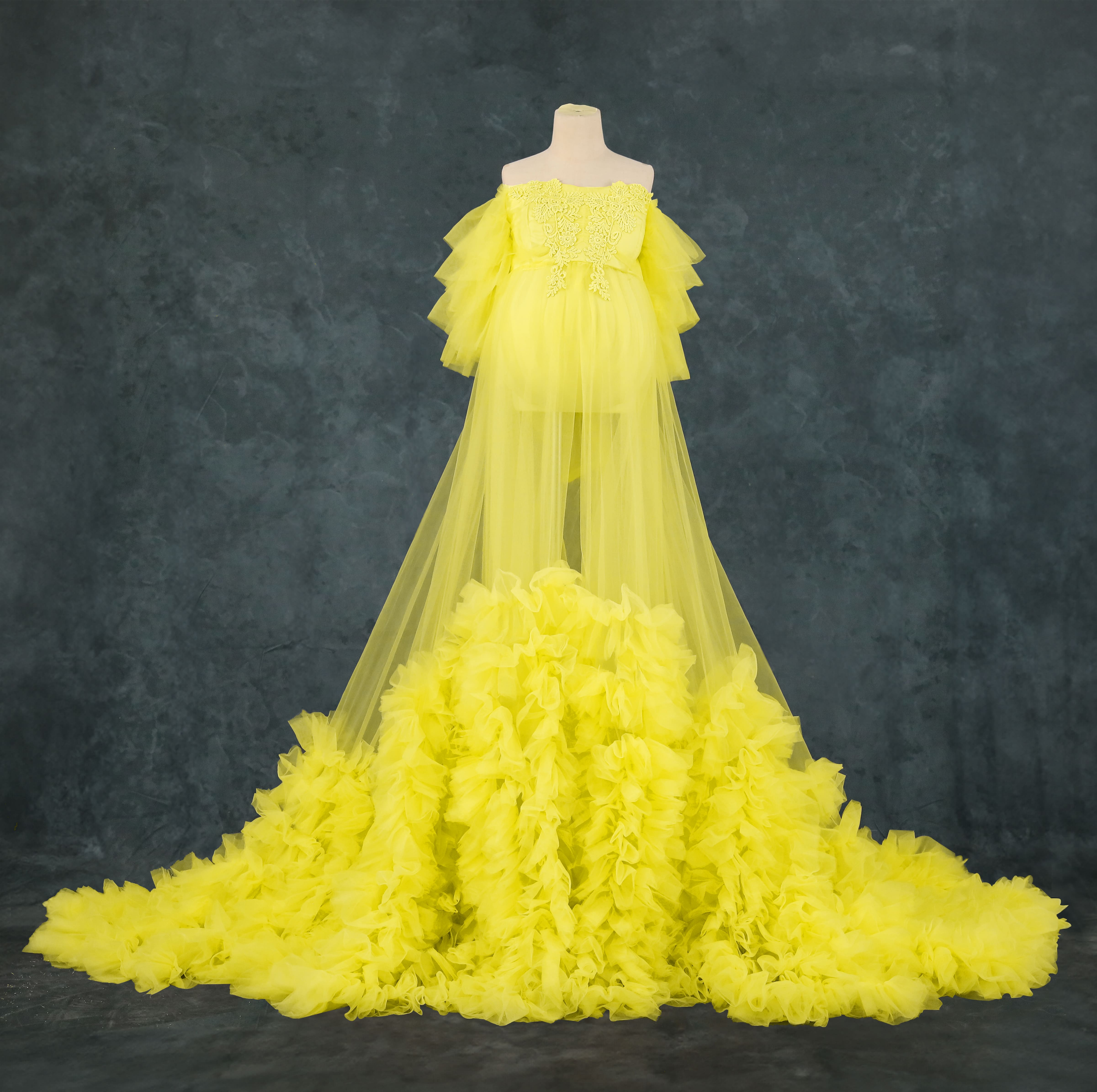 Kate Mesh Ein-Schulter-Fotokleid Schwangerschaftsporträt-Kleid - Kate Backdrop.de
