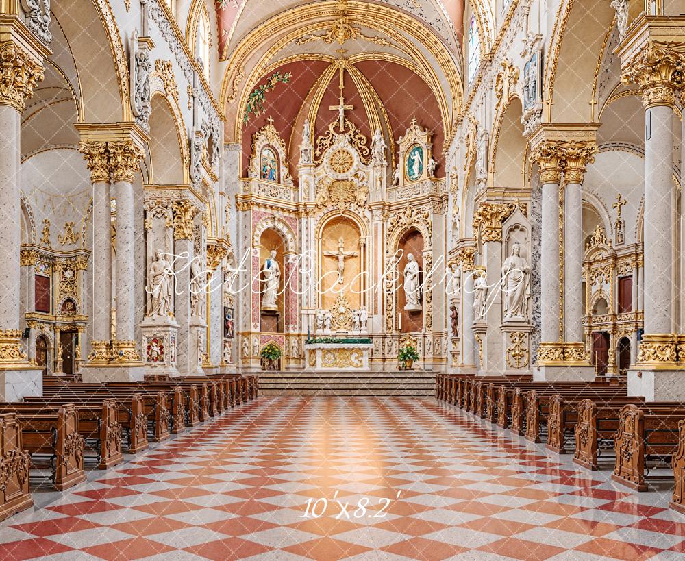 Kate Kirche Altar Gold Barock Hintergrund Entworfen von Emetselch