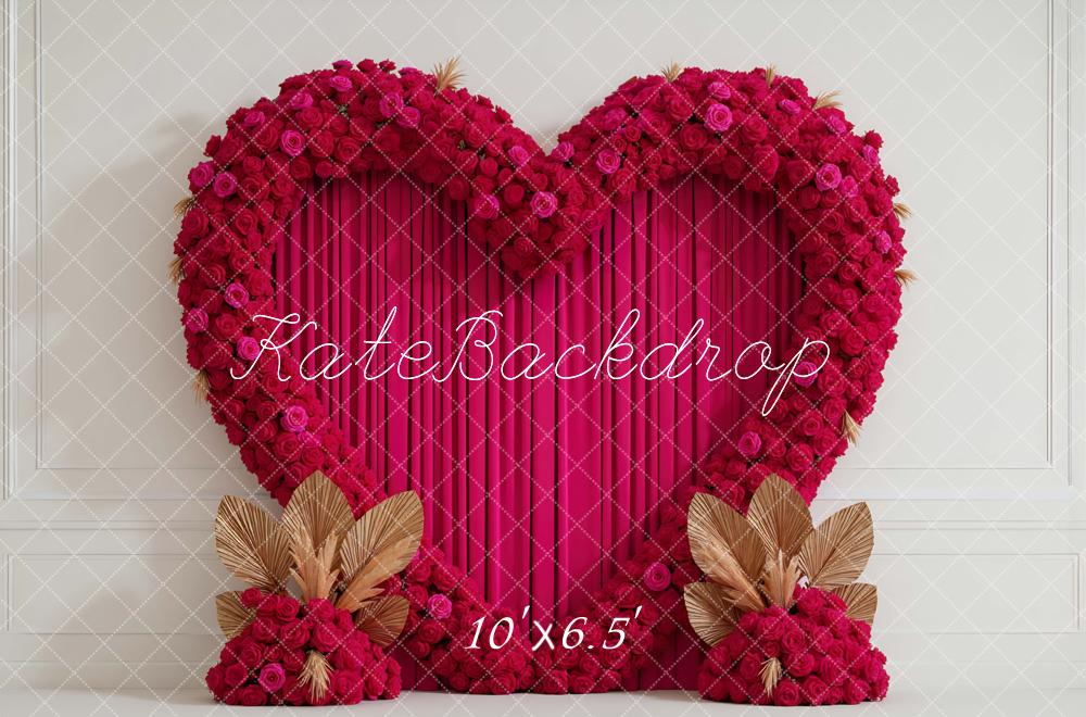 Kate Valentinstag Herz Rote Rosen Hintergrund Entworfen von Mini MakeBelieve