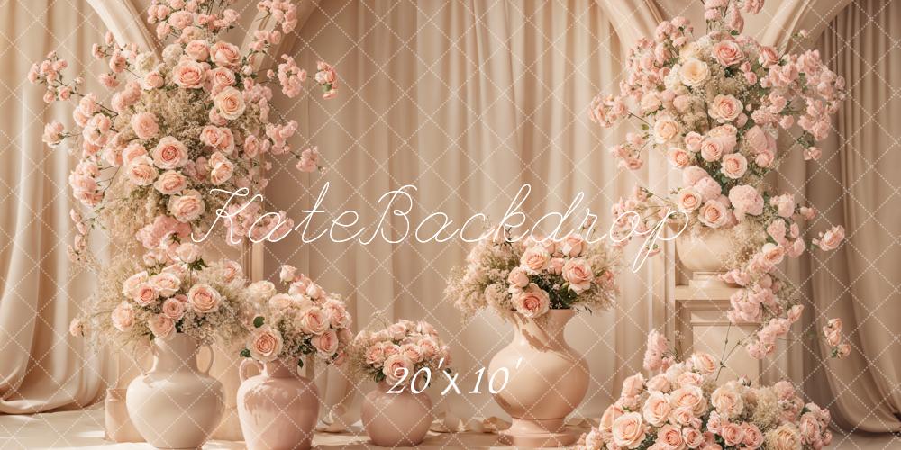 Kate Hochzeit Bögen Blumen Pastell Hintergrund Entworfen von Emetselch