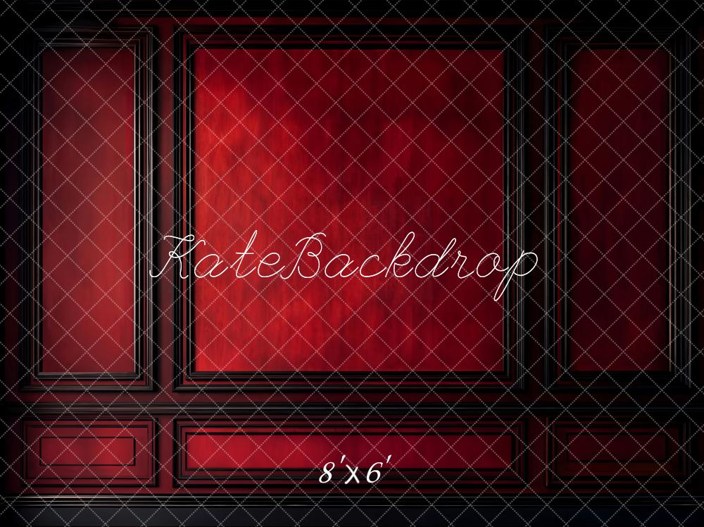 Kate Vintage Rote Wand Holzpaneele Hintergrund Entworfen von Emetselch - Kate Backdrop.de