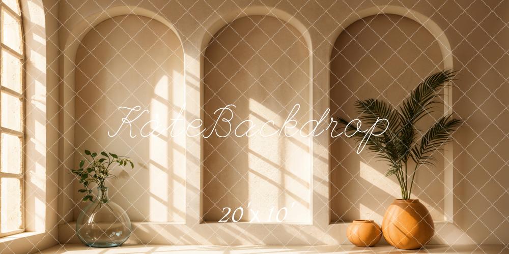 Kate Minimalistisch Bogen Sonnenlicht Beige Hintergrund Entworfen von Emetselch