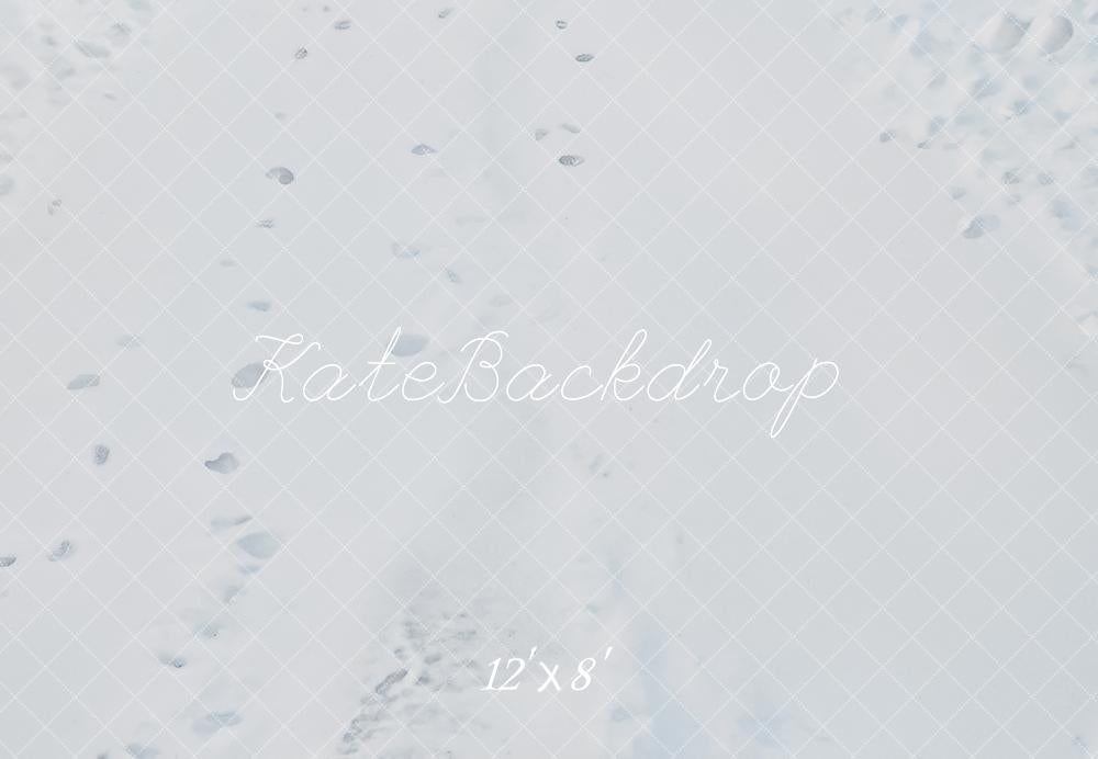 Kate Winter Schnee Fußspuren Minimalistisch Fleece Hintergrund Entworfen von Kate Image - Kate Backdrop.de