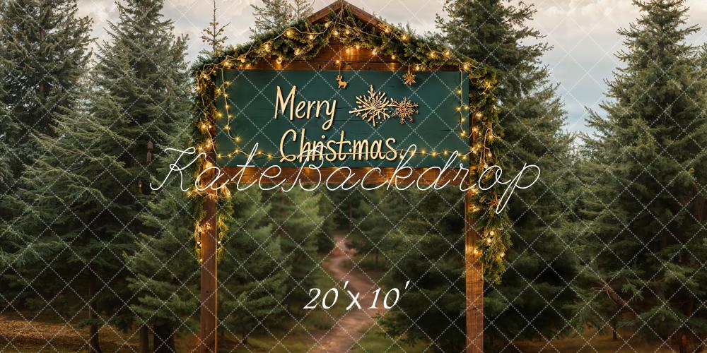 Kate Weihnachten Tannen Baum Lichterkette Hintergrund Entworfen von Emetselch - Kate Backdrop.de