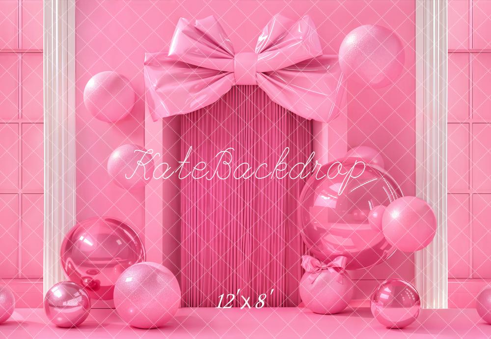 Kate Geburtstag Schleife Ballons Rosa Fleece Hintergrund Entworfen von Emetselch