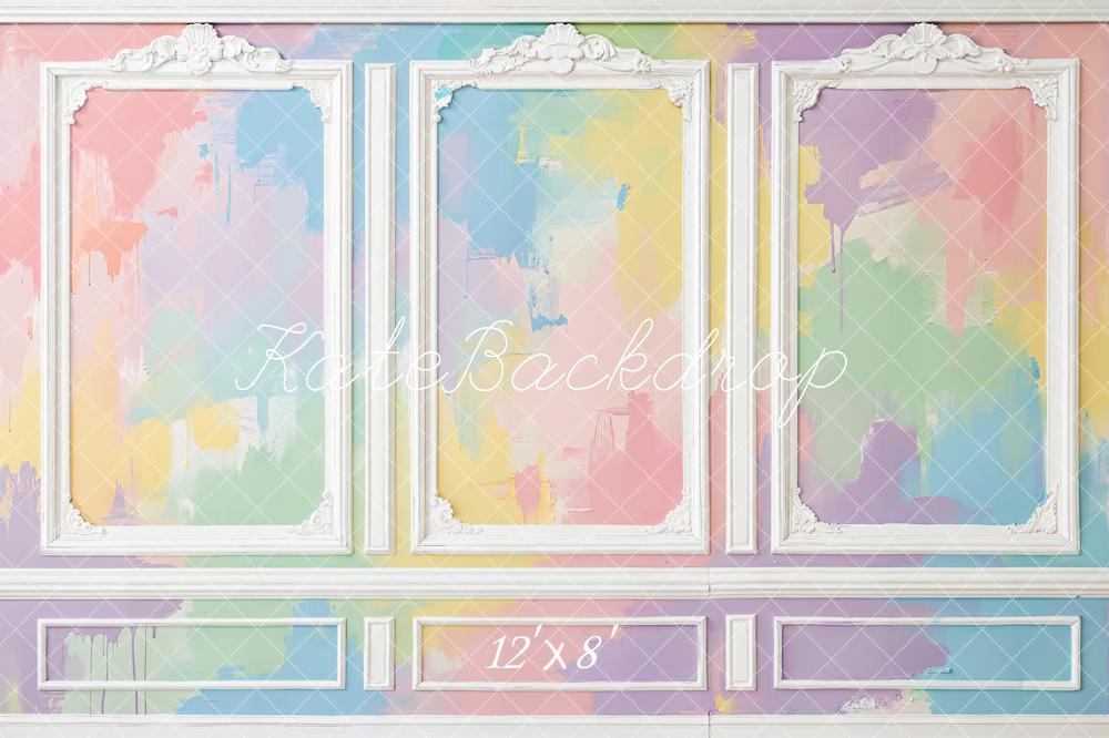 Kate Pastell Paneelrahmen Abstrakt Fleece Hintergrund Entworfen von Chain