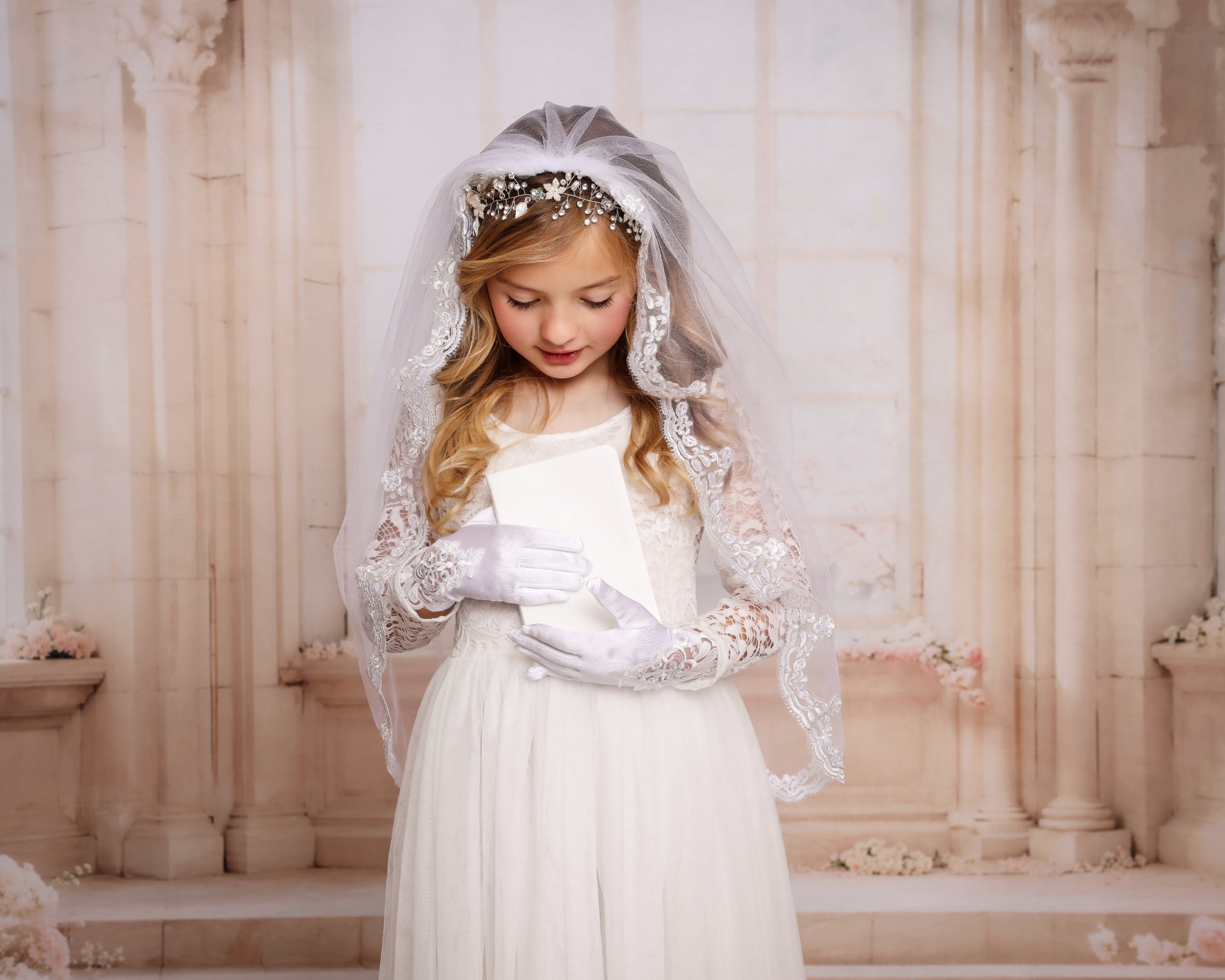 Kate Frühling Weiße Blumen Fenster Zimmer Hintergrund Entworfen von Emetselch - Kate Backdrop.de