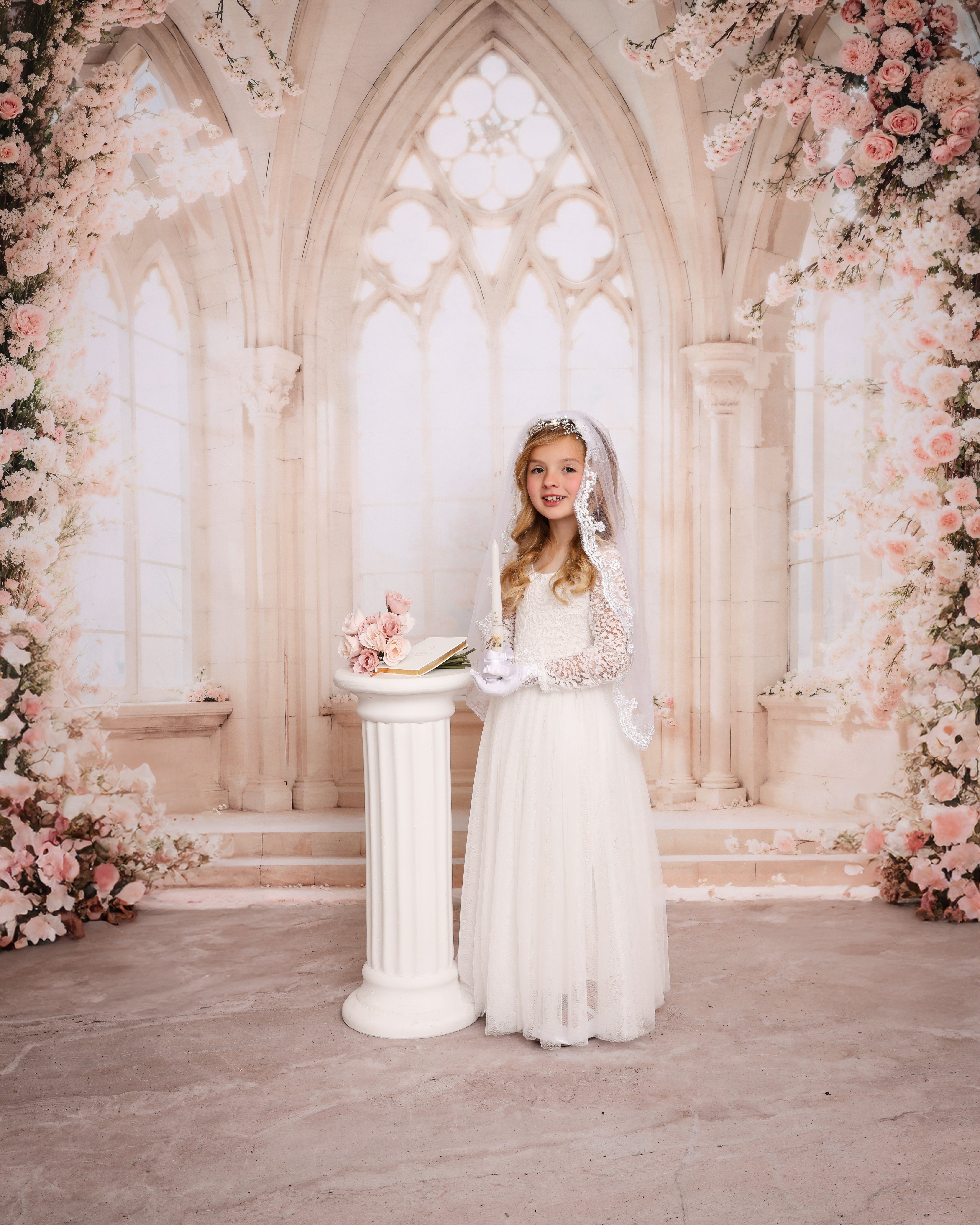 Kate Frühling Weiße Blumen Fenster Zimmer Hintergrund Entworfen von Emetselch - Kate Backdrop.de
