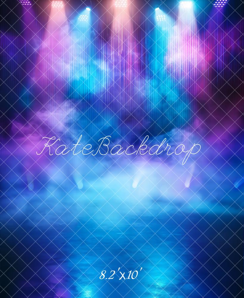 Kate Bühne Lichtstrahlen Nebel Bunt Fleece Hintergrund Entworfen von Emetselch